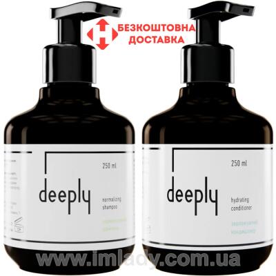 Набір нормалізуючий шампунь та зволожуючий кондиціонер Deeply normalizing shampoo / hydrating conditioner 250 мл