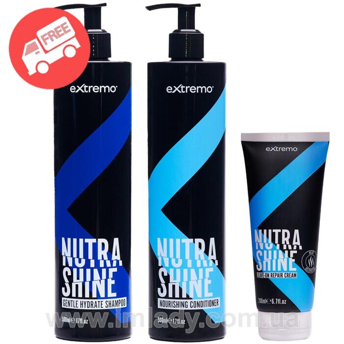 Набір для щоденного використання Extremo Nutra Shine 500 мл з термозахистом
