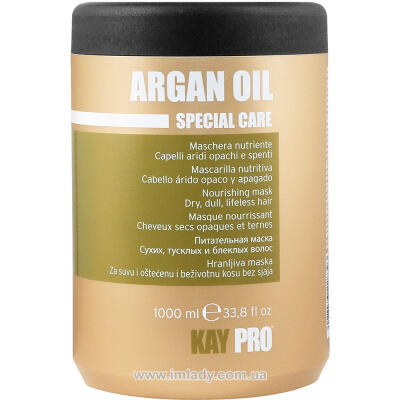 Поживна маска для сухого волосся KayPro Argan Mask 1000 мл