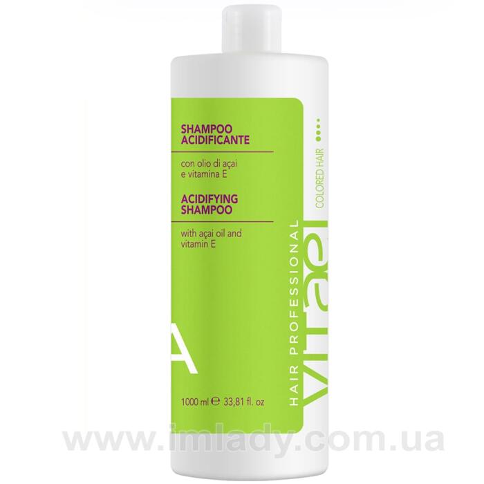 Шампунь для збереження кольору фарбованого волосся Vitael colored hair acidifying shampoo 1000 мл