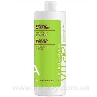Шампунь для збереження кольору фарбованого волосся Vitael colored hair acidifying shampoo 1000 мл